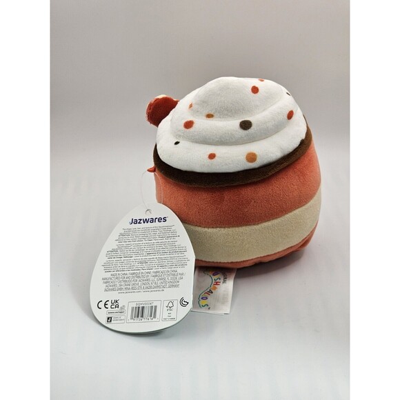 Squishmallows Kellytoy Mead the Apple Cider Latte Fall Harvest Squad 7.5in NWT - Picture 2 of 5